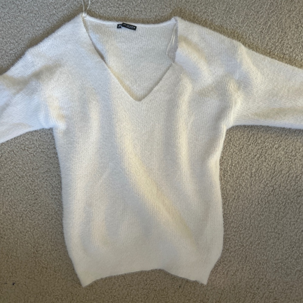 White Fuzzy Sweater